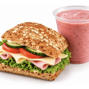 Täytetyt kaurasämpylät ja smoothie L